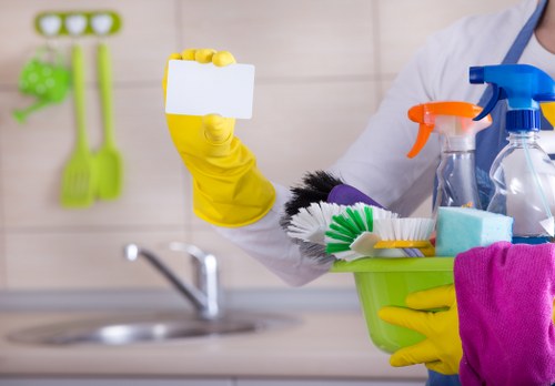 Professional cleaners working in an SW17 property