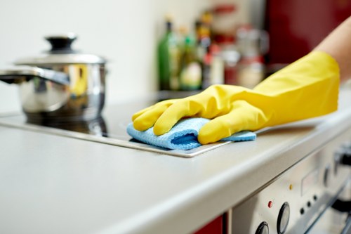 Deep cleaning an armchair in a SW17 property