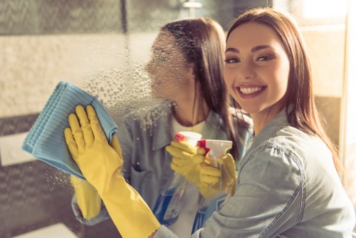 Local after builders cleaning team finishing a property clean in SW17