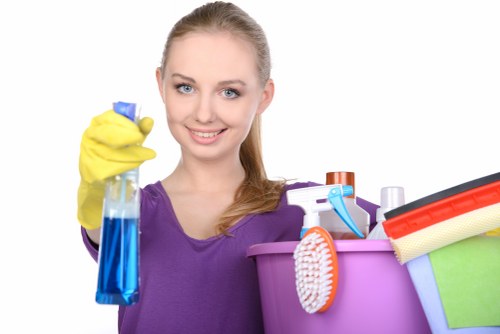 After-hours office cleaning in a local SW17 commercial property
