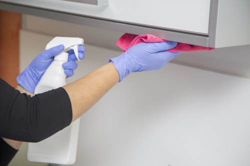 Professional cleaning of desks and shared workspace in SW17